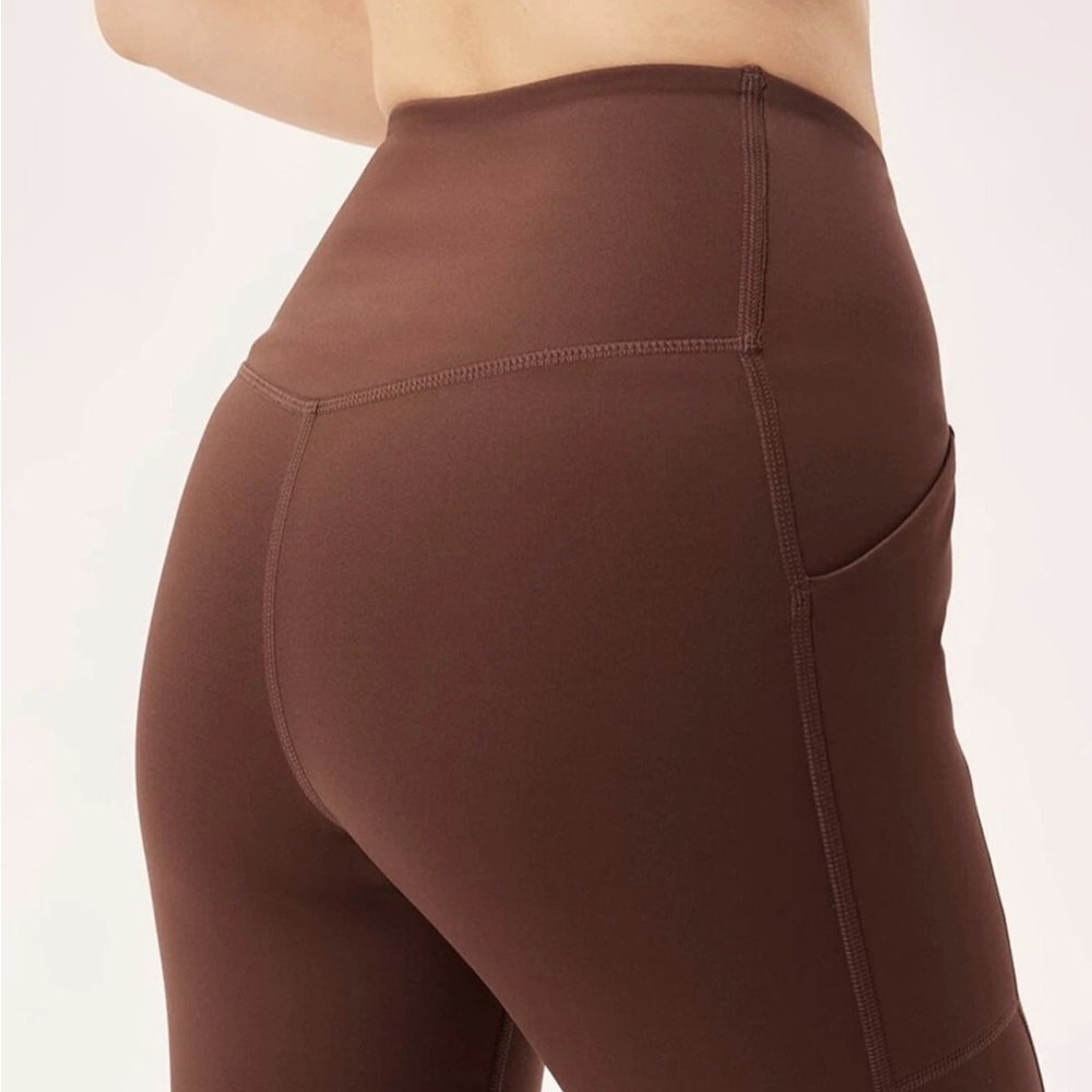 Nwt Girlfriend Collective Brown Pocket Leggings High Rise 7/8 Size‎ Medium - Picture 2 of 11